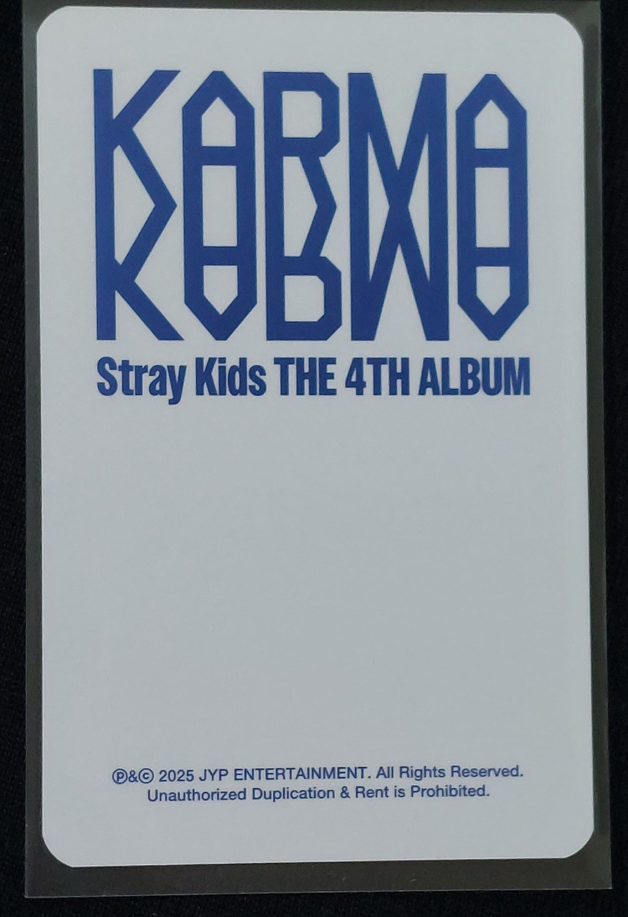 KARMA專輯 特典卡SKZOOver 金昇玟