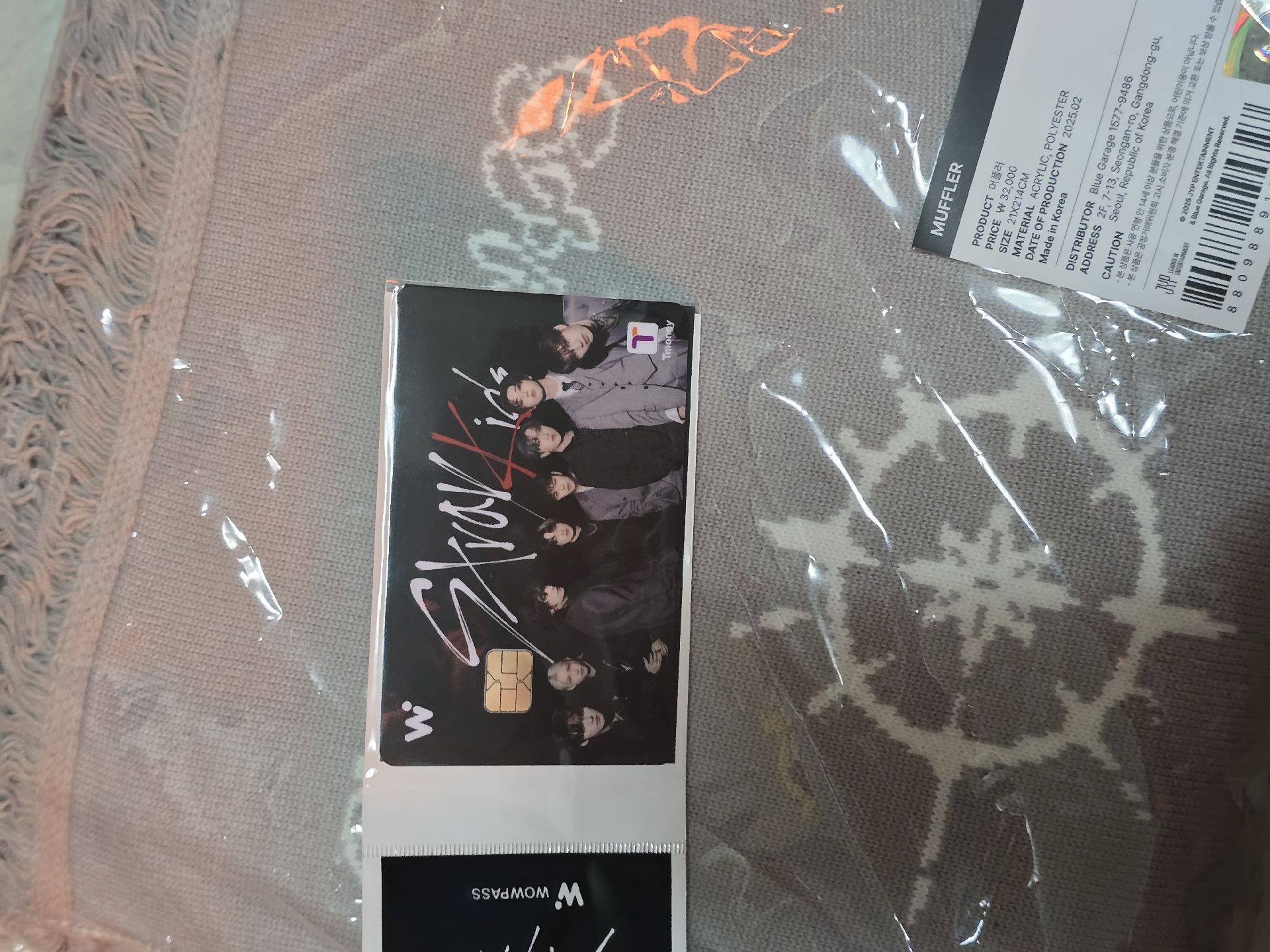 stray kids 5th FM圍巾+團體wowpass 交通卡