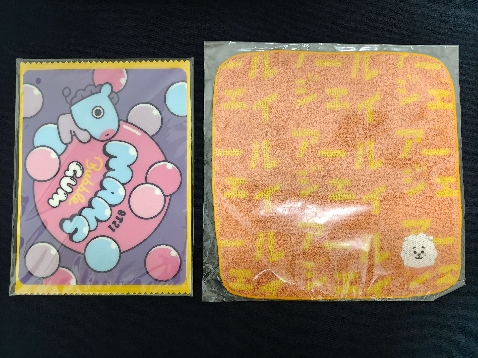 防彈少年團 BTS BT21 MANG 滑鼠墊 RJ カタカナ 手帕