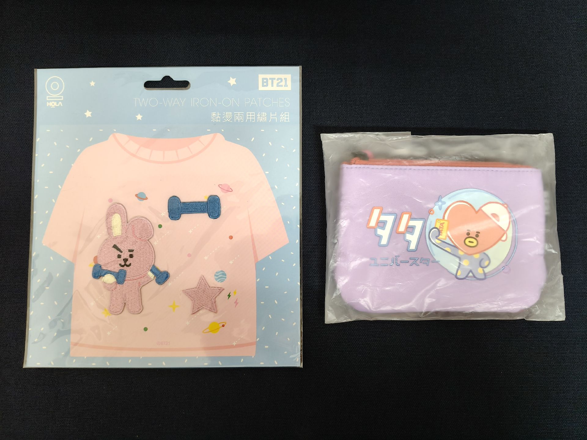 防彈少年團 BTS BT21 HOLA 黏燙兩用繡片組 COOKY TATA カタカナ 零錢包