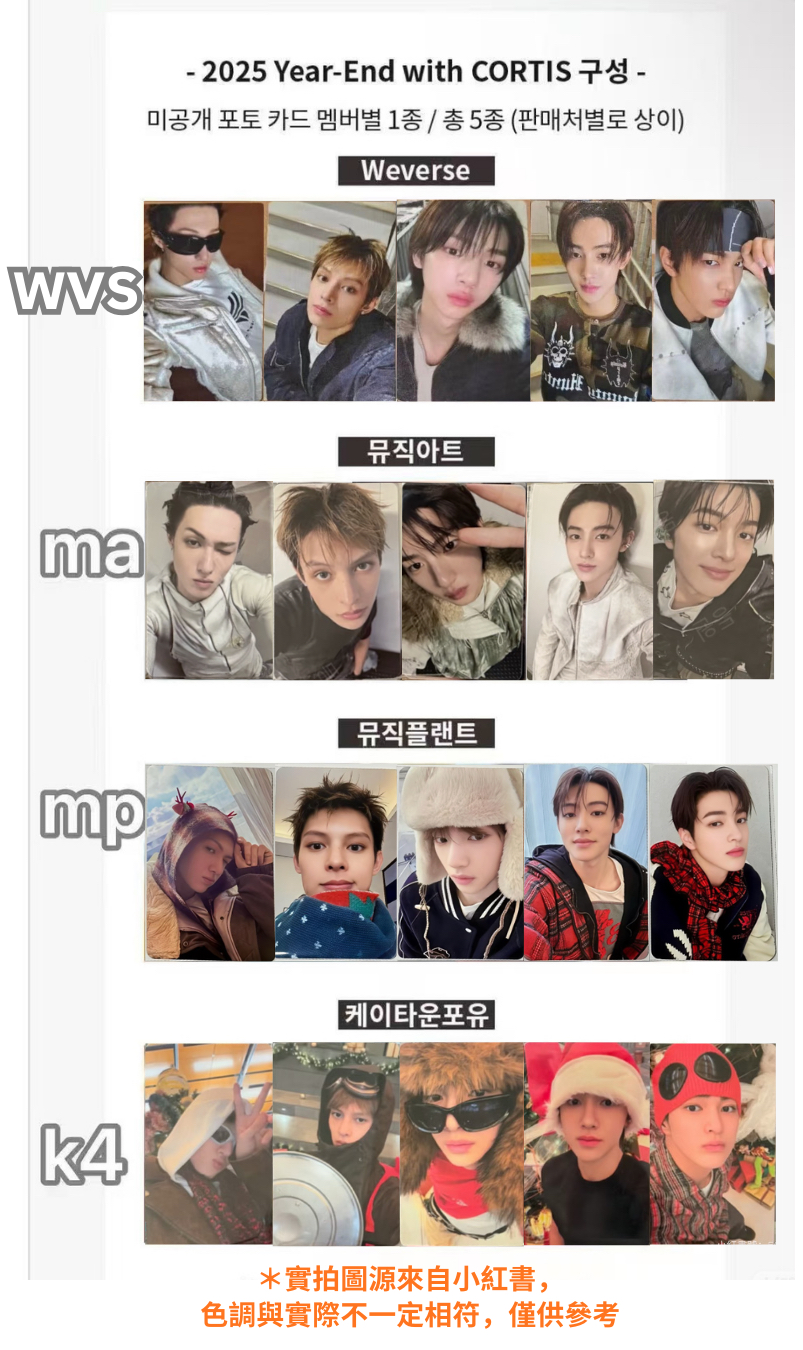 CORTIS 年末四家特典｜凡訓玹鎬一鍵畢業✅