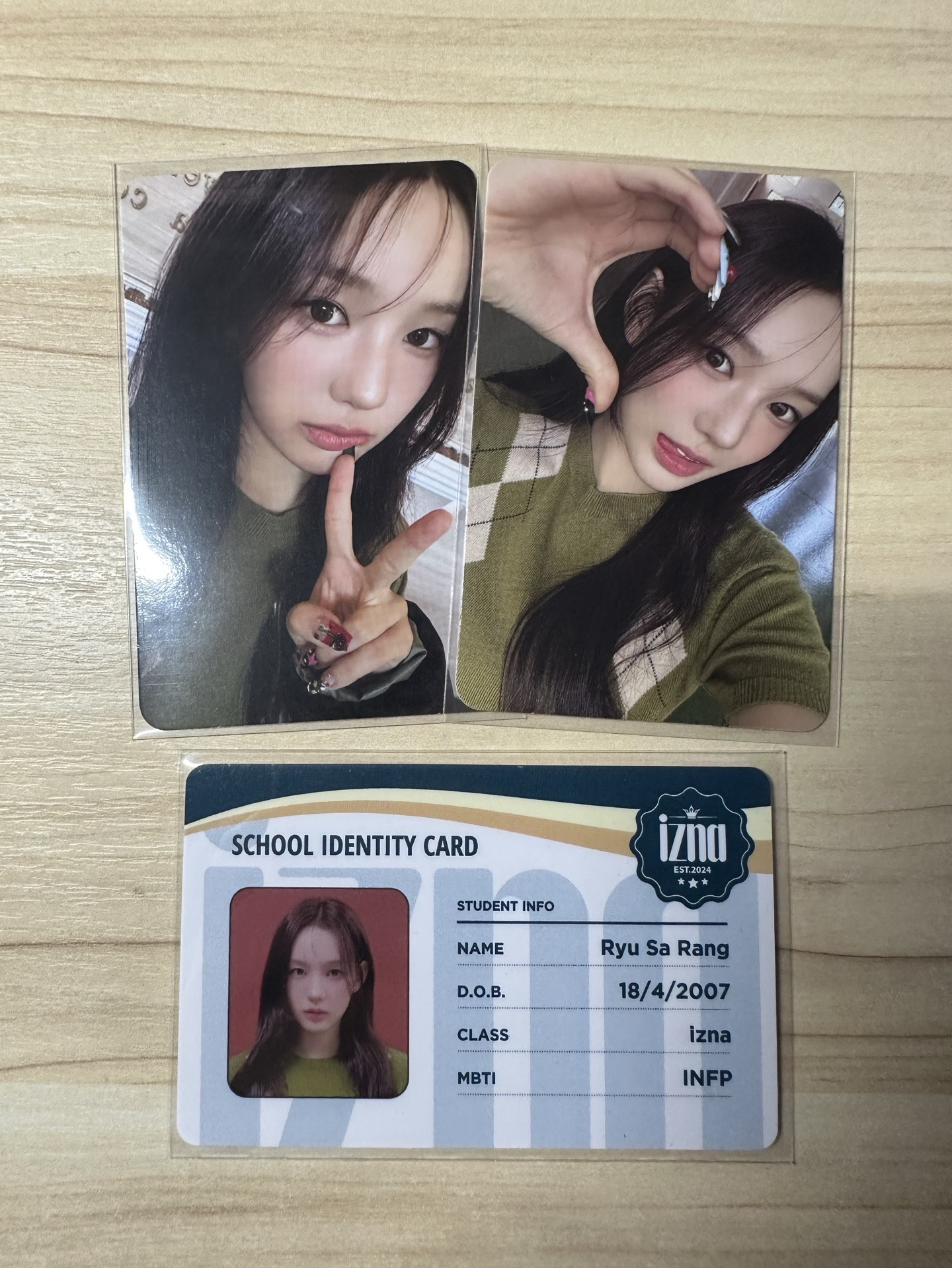 迷一 專輯卡 單封 IZNA sarang小卡三張
