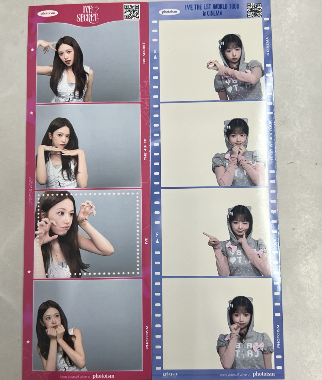 絕版 IVE SECRET photoism 人生四格卡  世巡電影 人生四格卡 