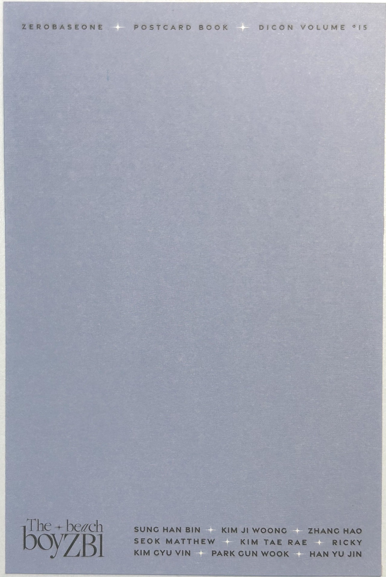 ZB1 DICON 團封 辰配置