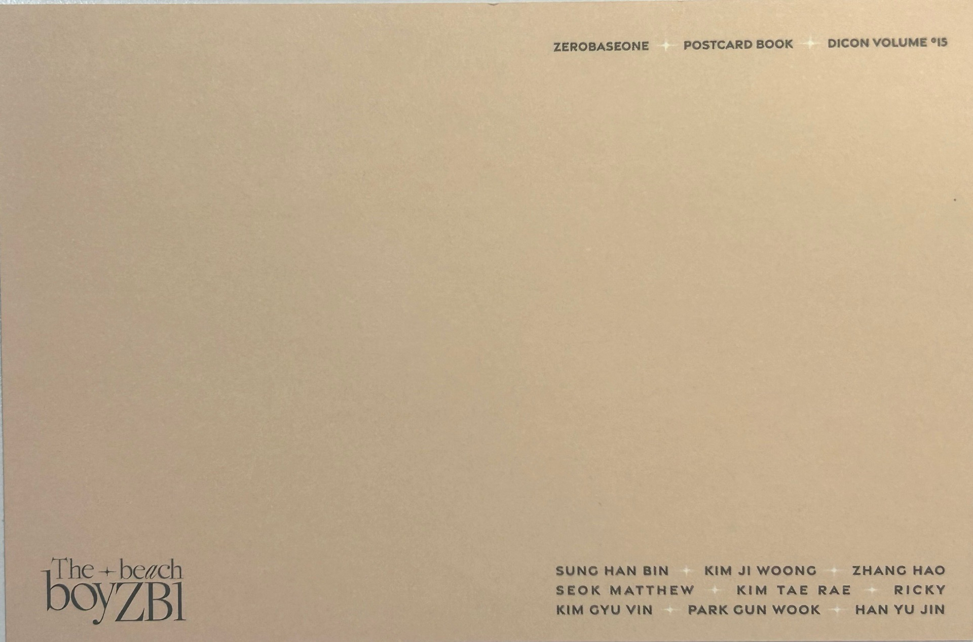 ZB1 DICON 團封 辰配置