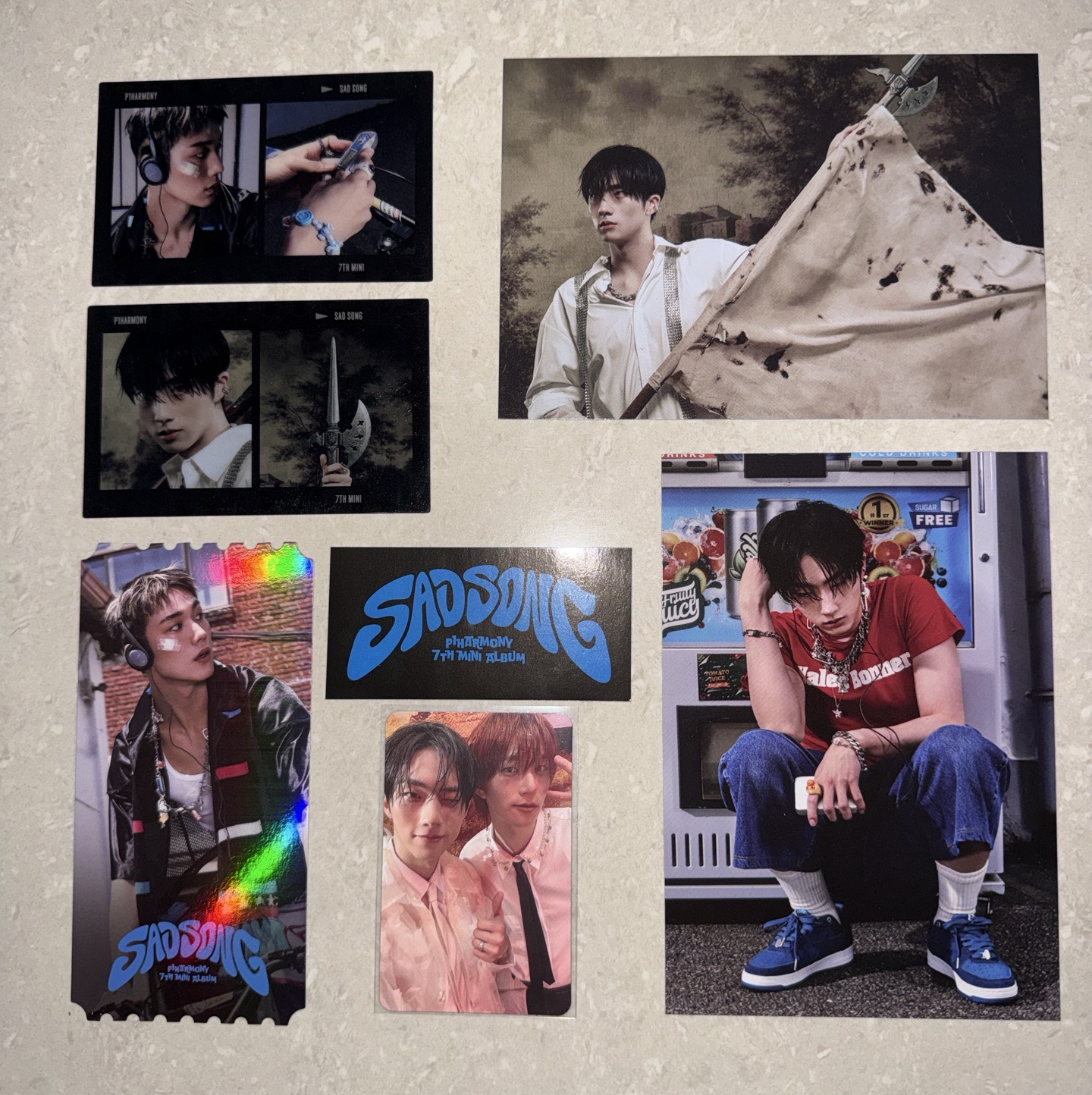 sad song 空專無cd+圖二貼紙明信片小卡