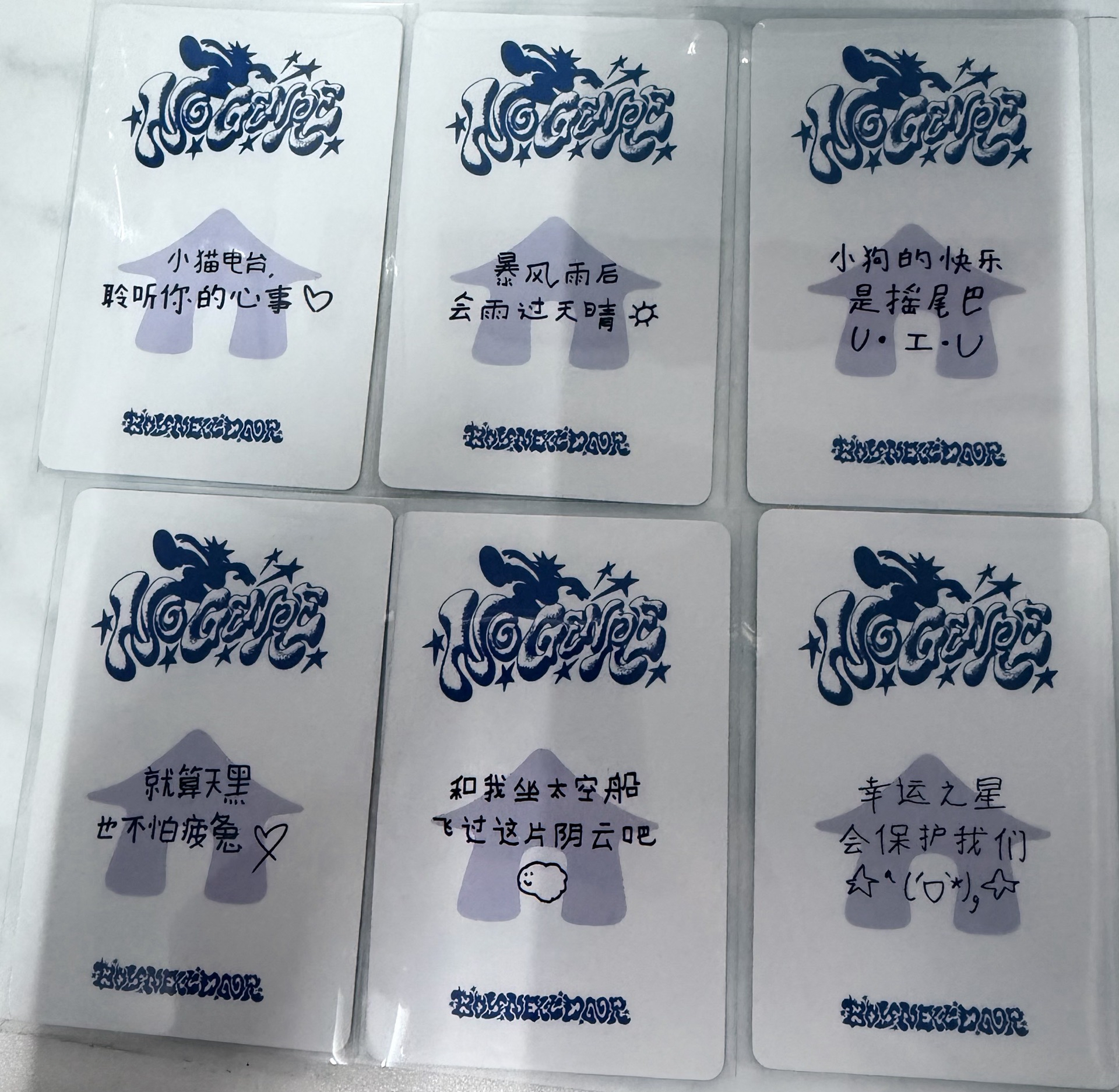 上海 中文卡背 簽售卡 一套6張