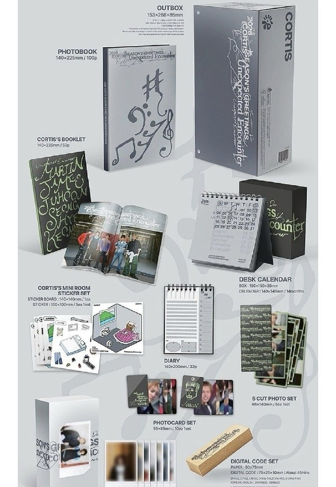 cortis年曆個人set 趙雨凡James