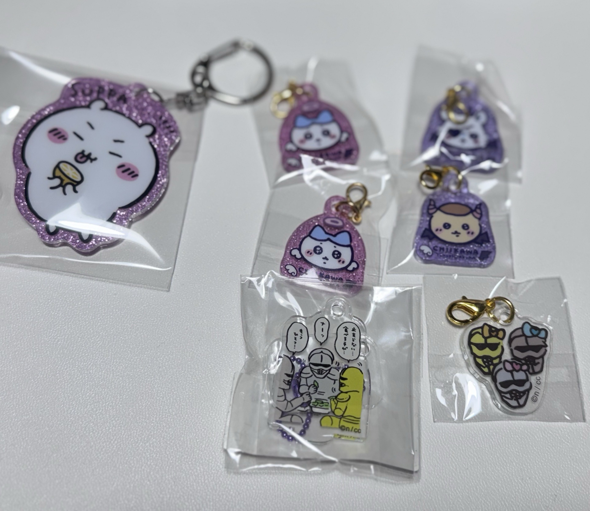 吉伊+小八+小桃+栗子吊飾組