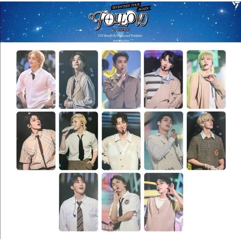 Seventeen 韓國電影第二週CGV電影特典小卡 follow again to cinamas
