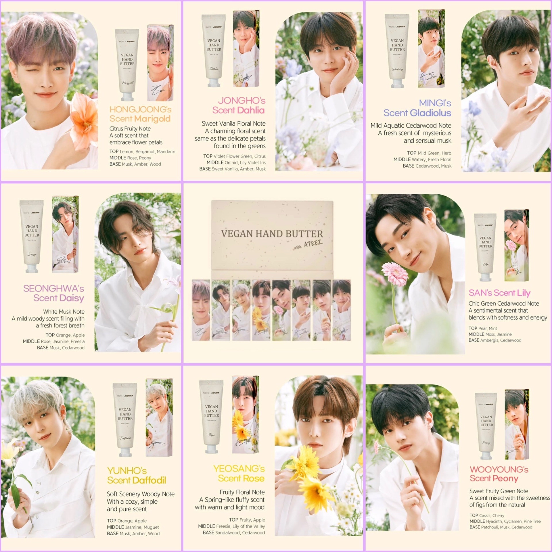 ATEEZ JP生寫真 nacific 護手霜 崔傘 友榮