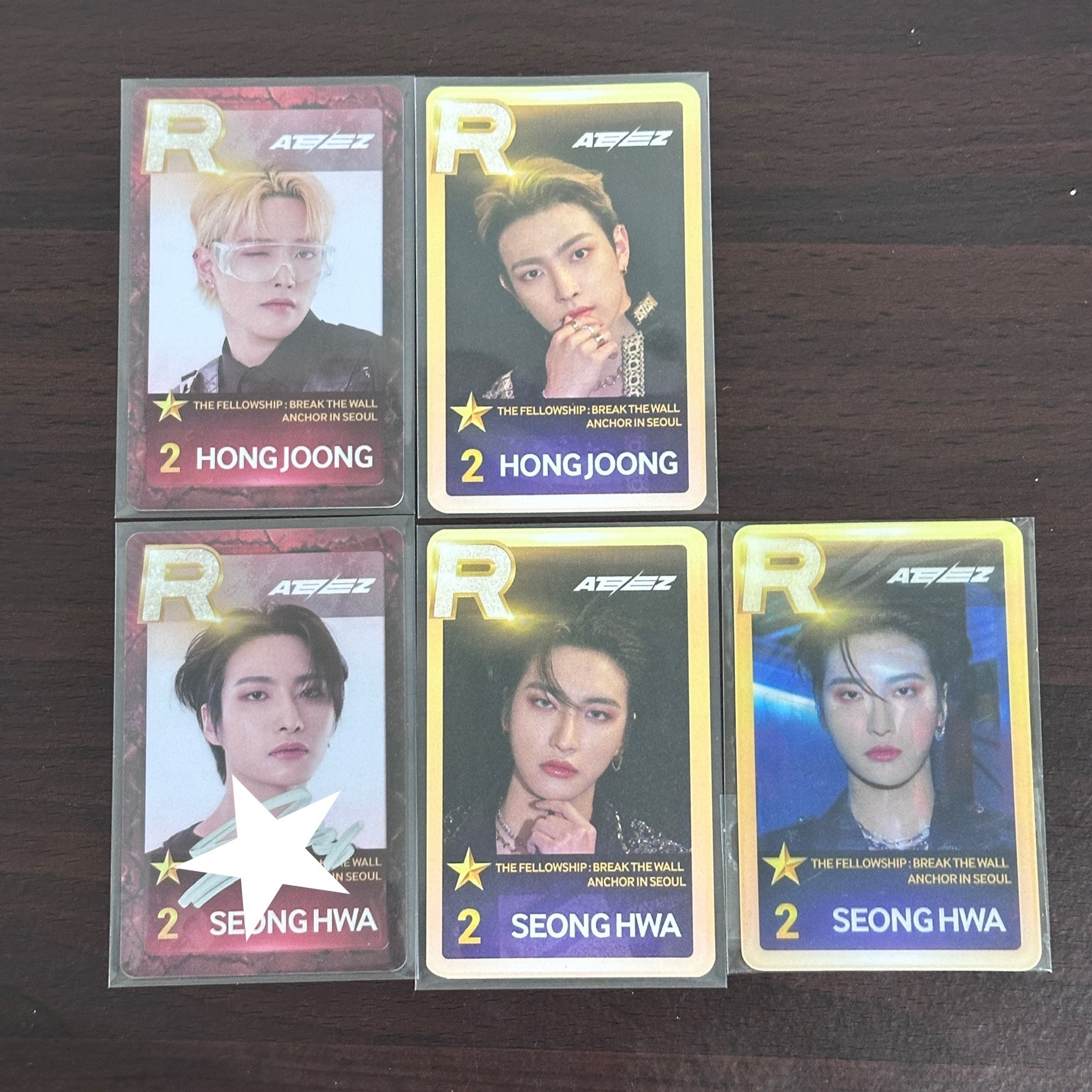 ATEEZ 朴星化 金弘中 BREAK THE WALL ANCHOR IN SEOUL 遊戲卡