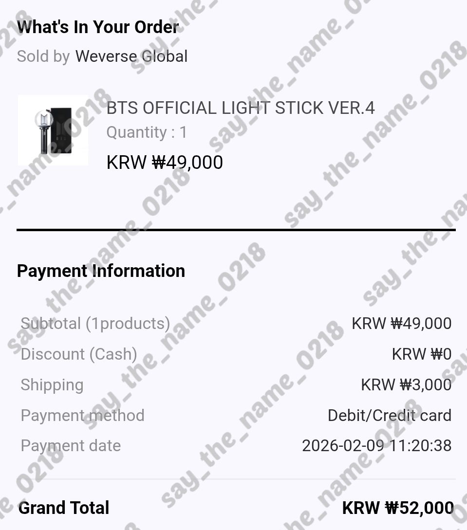 BTS OFFICIAL LIGHT STICK VER.4 應援手燈