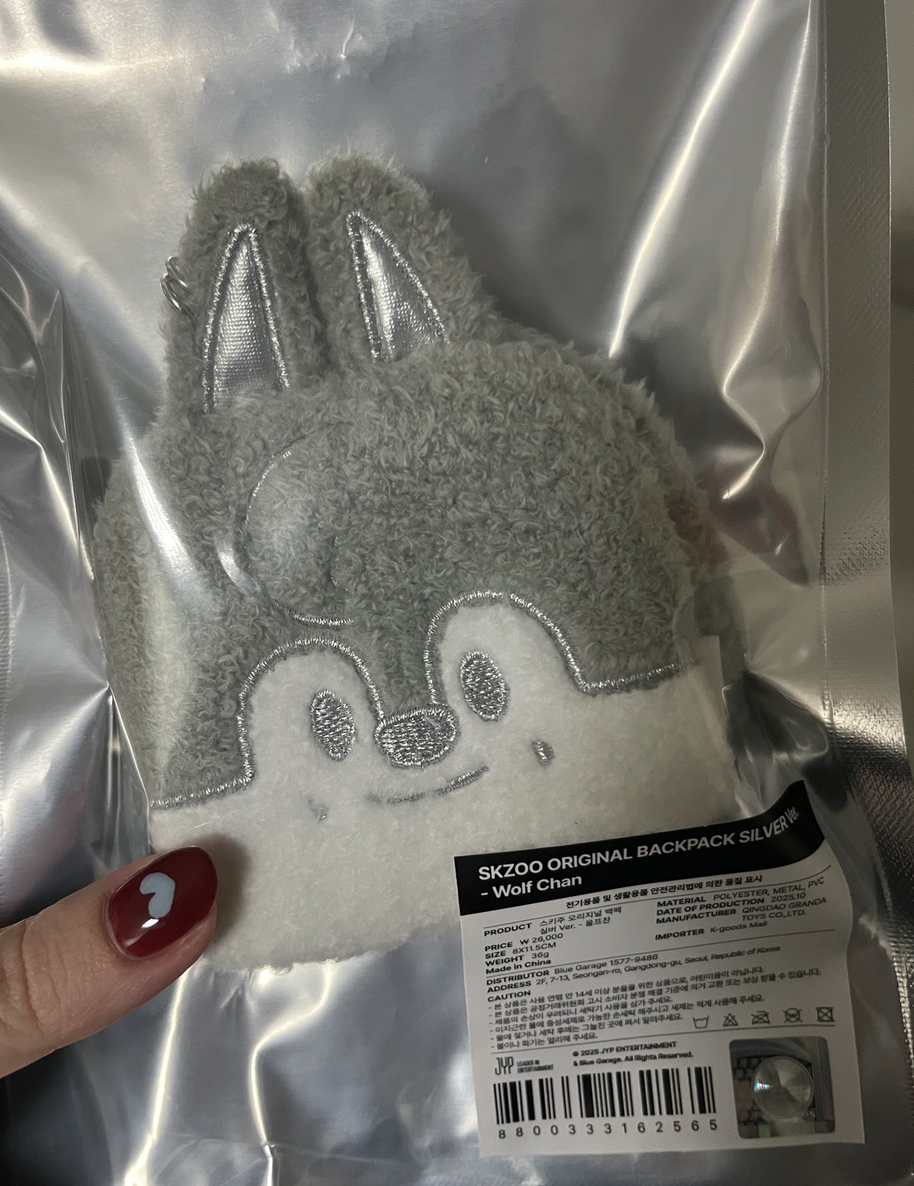 skz安可場週 銀色小包包