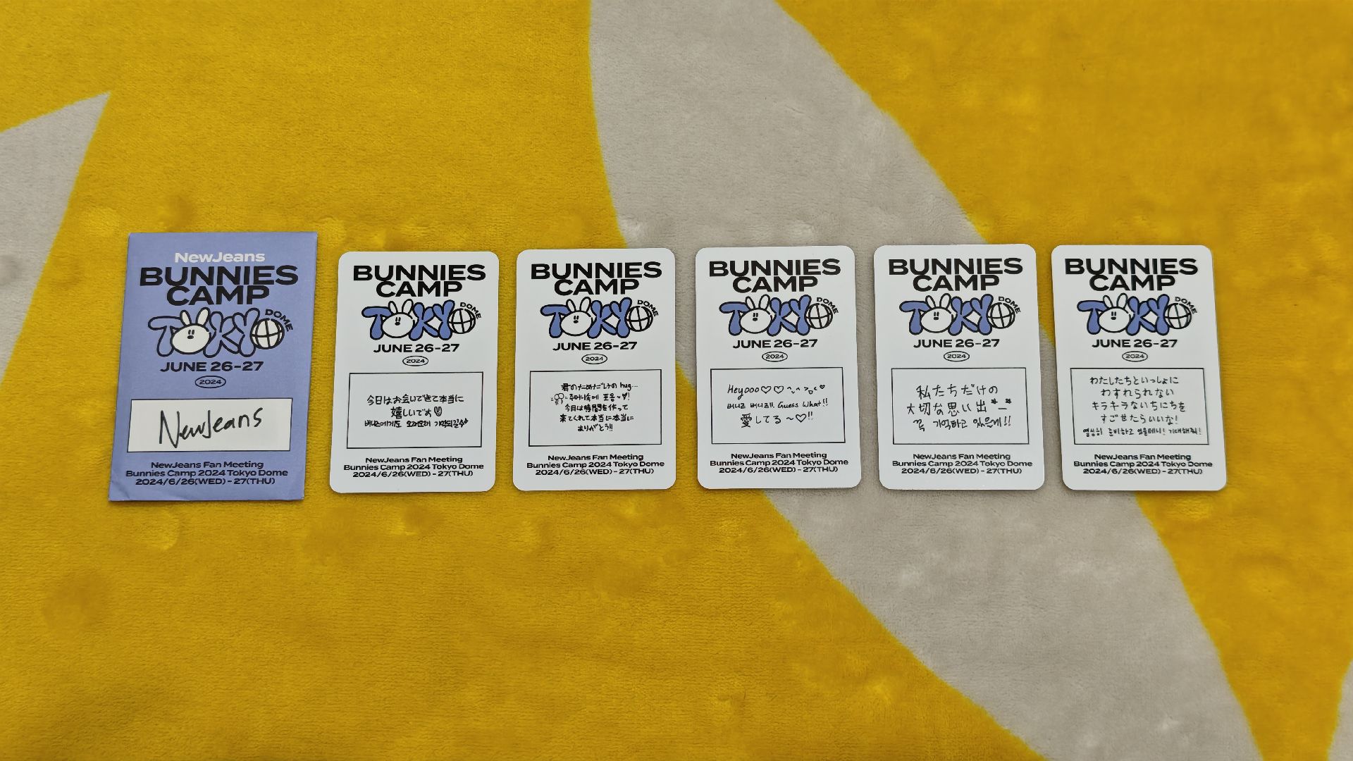 NewJeans BUNNIES CAMP 2024 東京巨蛋場 - P席限定小卡組+限定明信片組