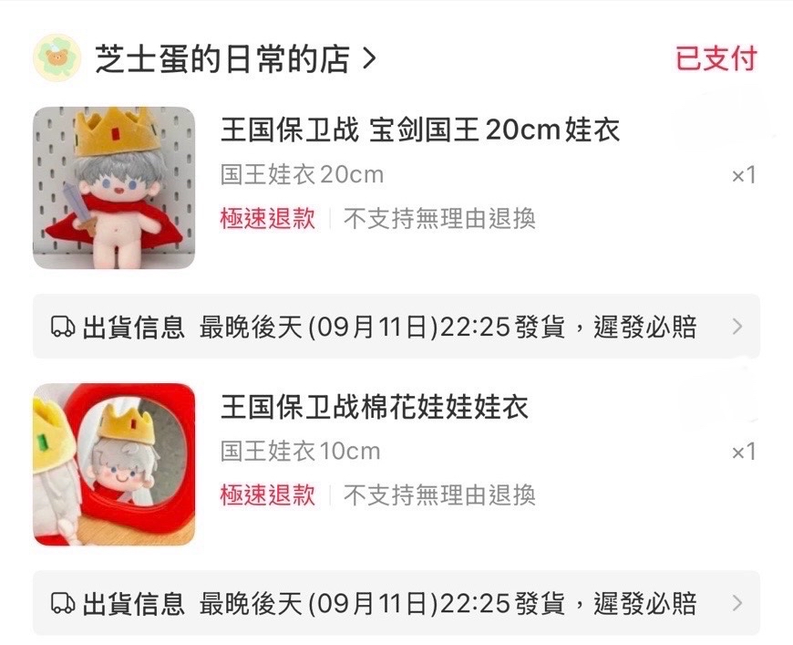 送20cm大王娃衣（現貨）TXT 25年然竣生日禮 大黃春