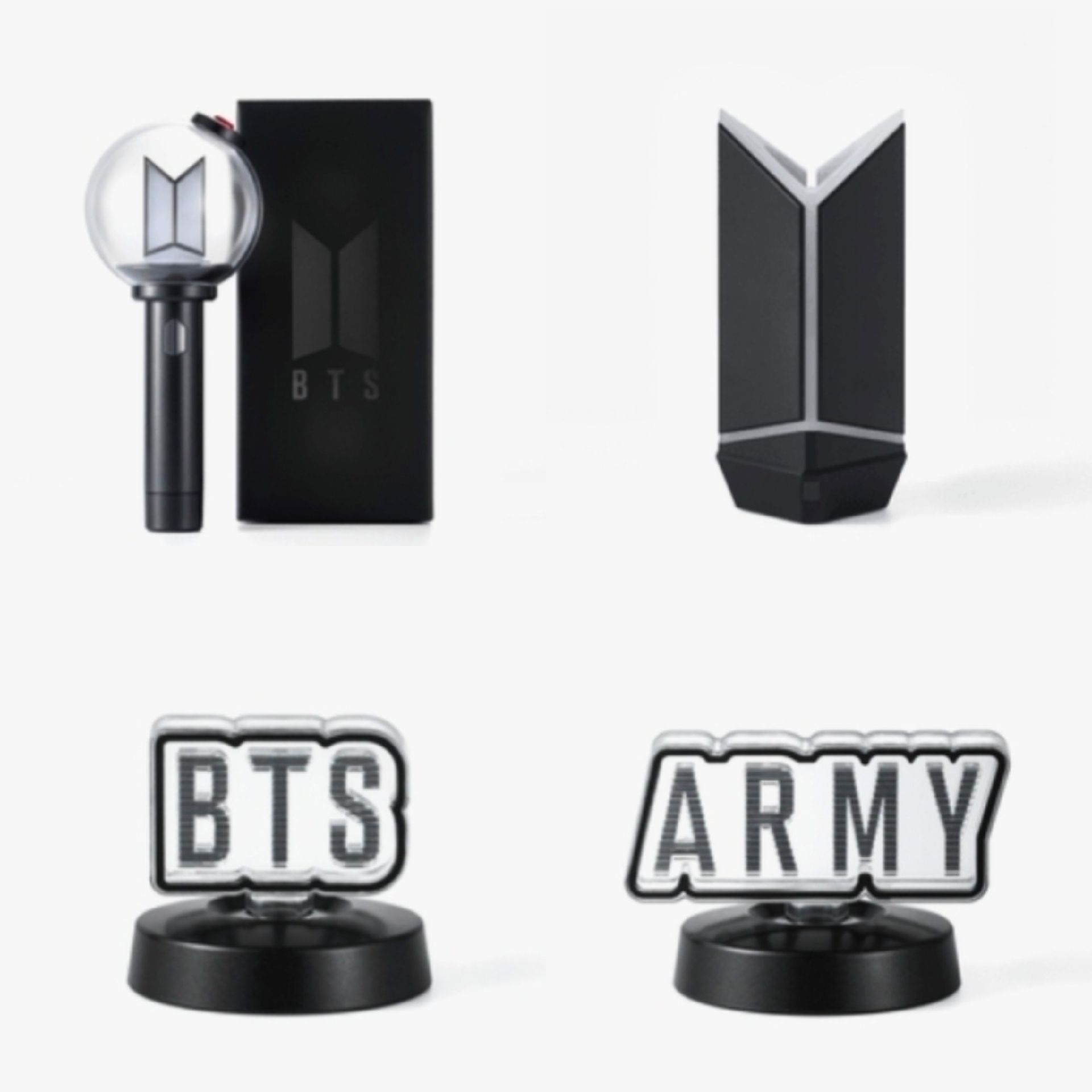 BTS 手燈+底座+裝飾配件*2