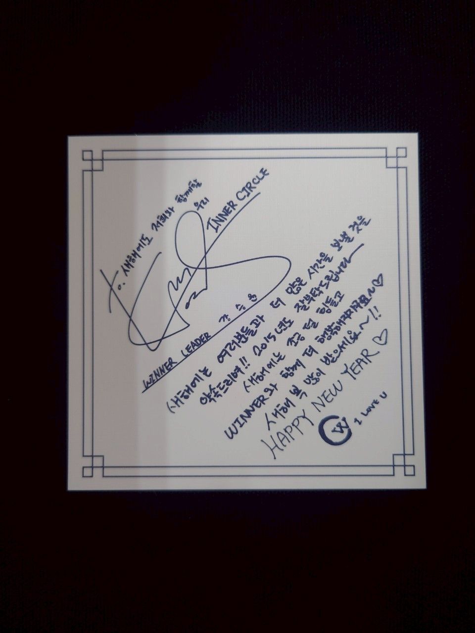 WINNER Welcoming Collection 2015 手寫卡 姜昇潤