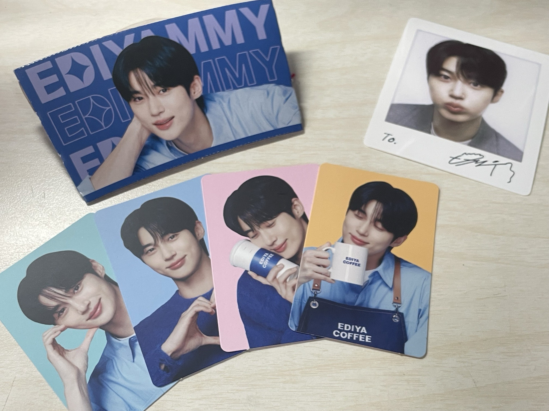 邊佑錫咖啡小卡杯套 泡麵拍立得