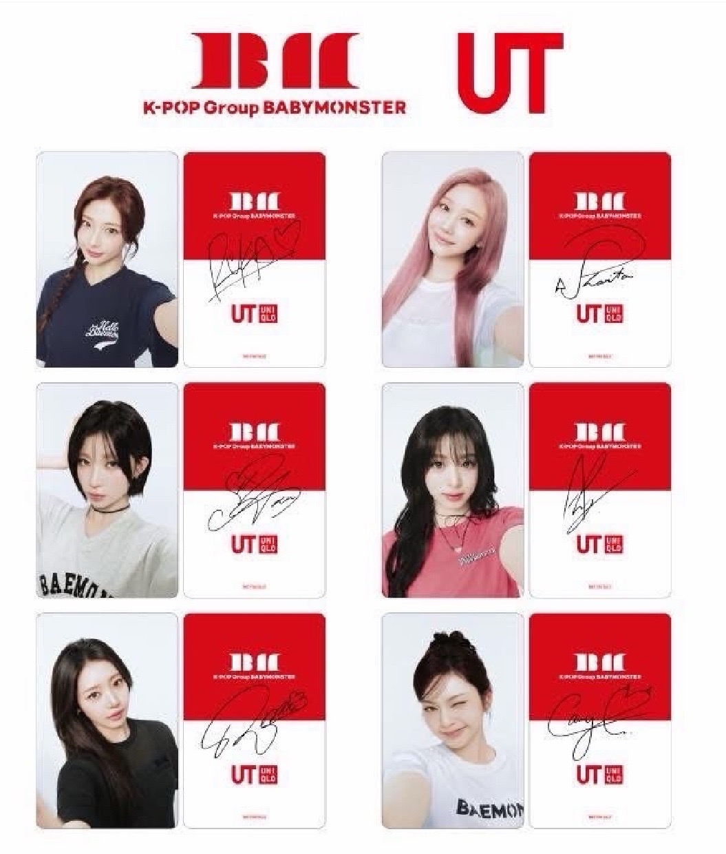 BM Uniqlo聯名代言卡