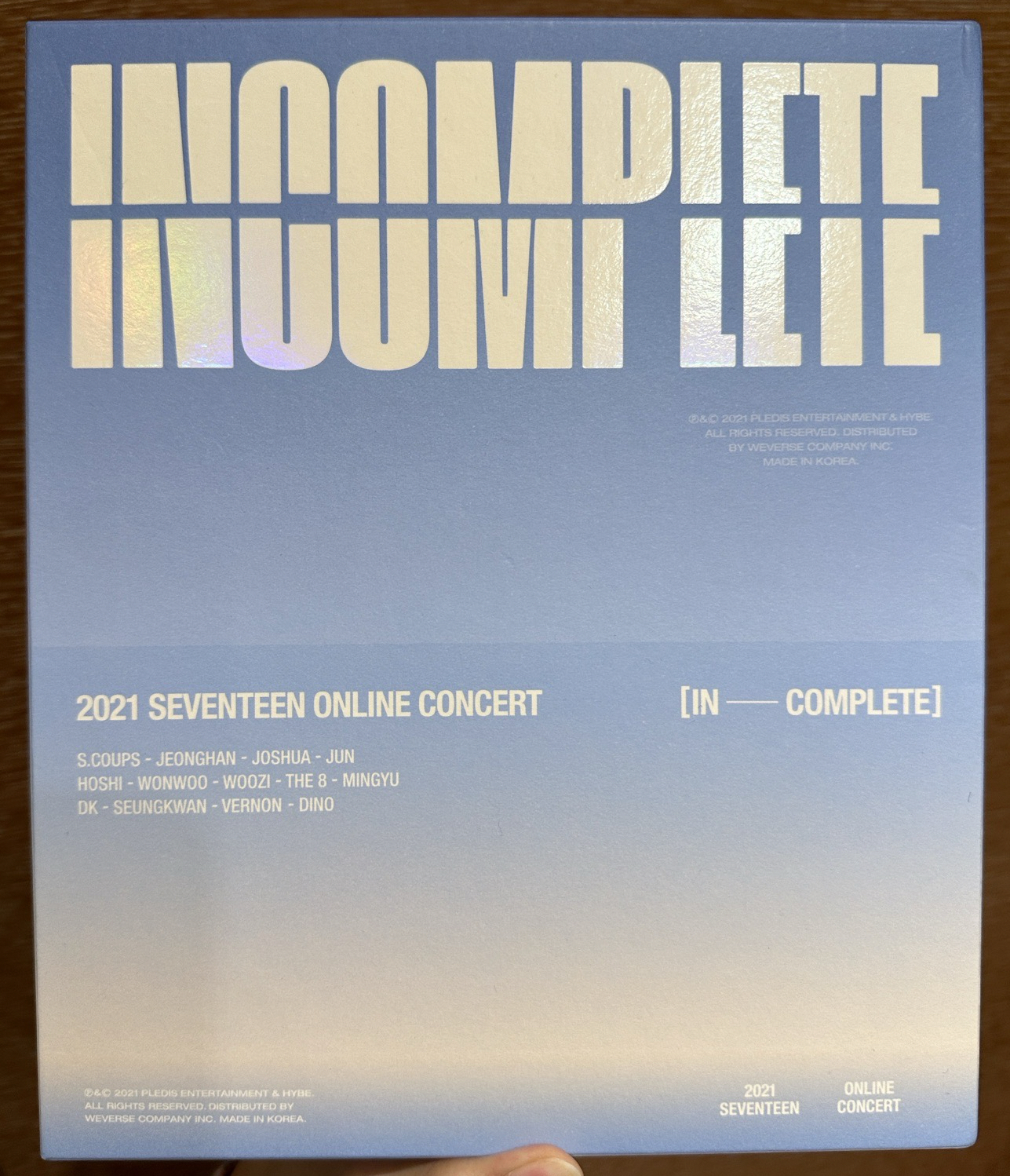 SEVENTEEN2021 INCOMPLETE演唱會DVD空專+俊小卡+榮八奎燦帽踢證件照+圖四票卡