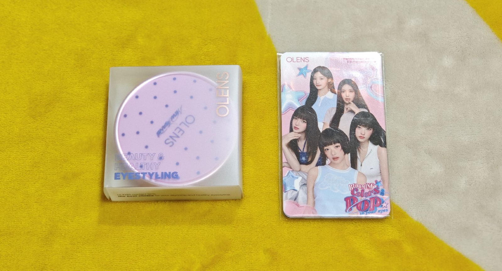 NewJeans OLENS 日版2.0 代言特典小卡組(全套未拆6張+有外包裝聯名附鏡子美瞳盒)