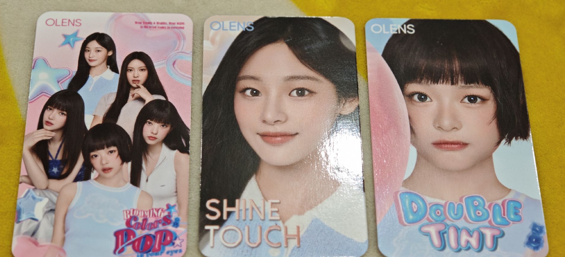NewJeans OLENS 日版2.0 代言特典小卡組(全套未拆6張+有外包裝聯名附鏡子美瞳盒)