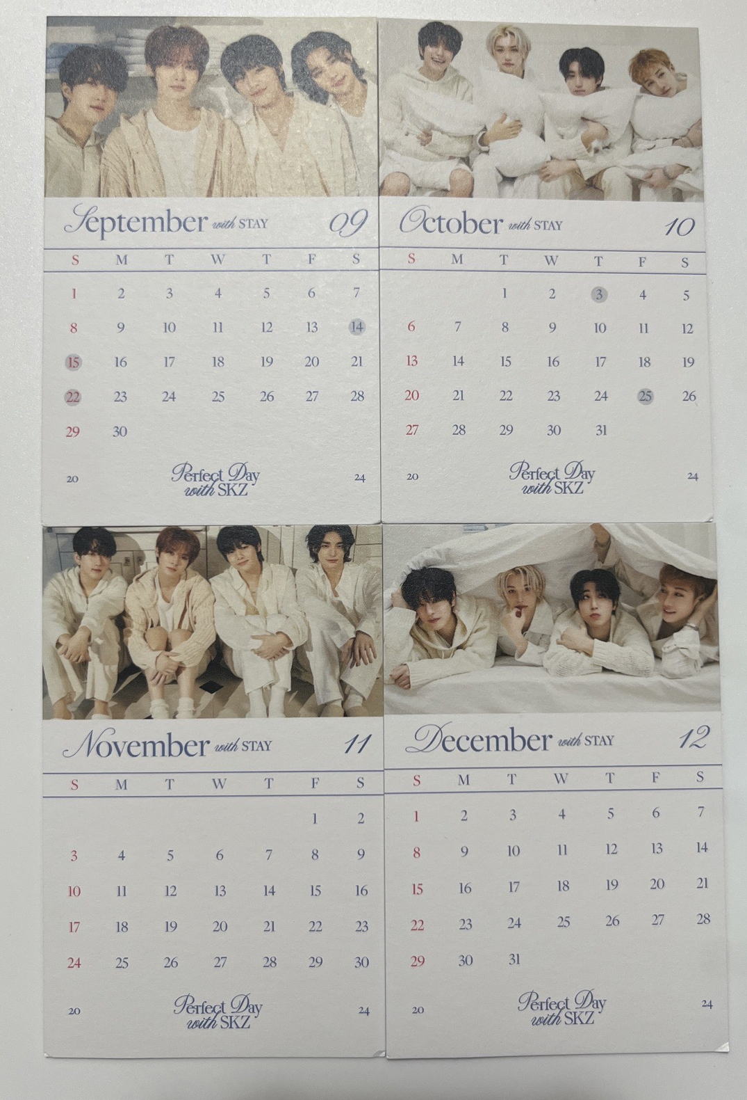 2024 年曆月份卡