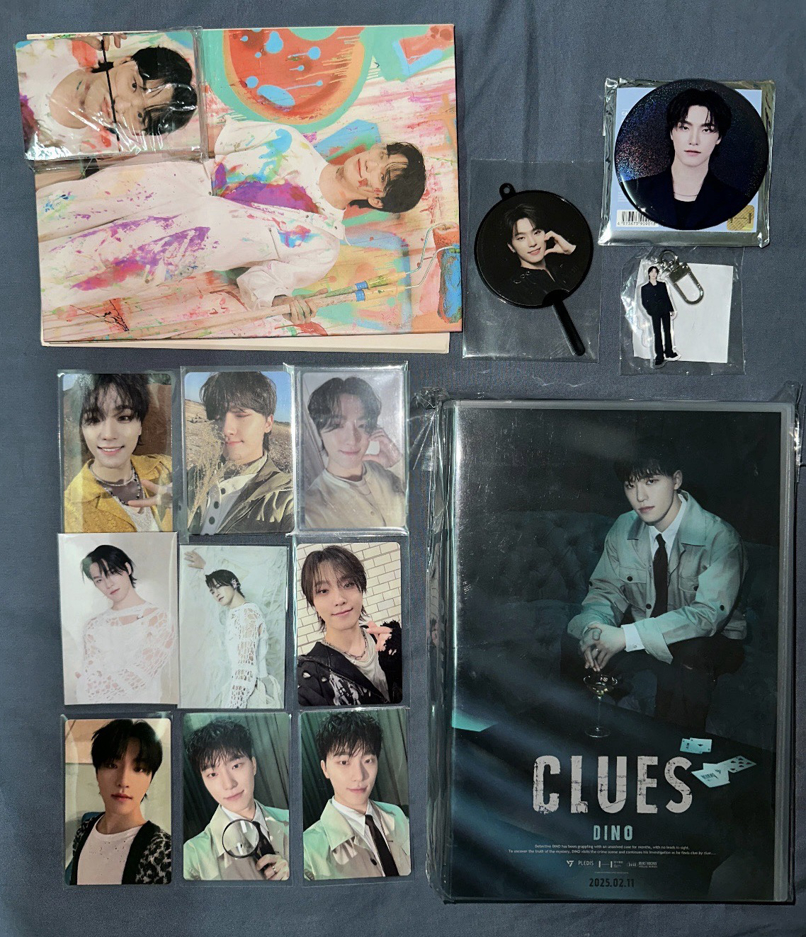 💎seventeen Dino 燦盤 生日禮盒 仁川小黑扇 日巡徽章 油彩盤