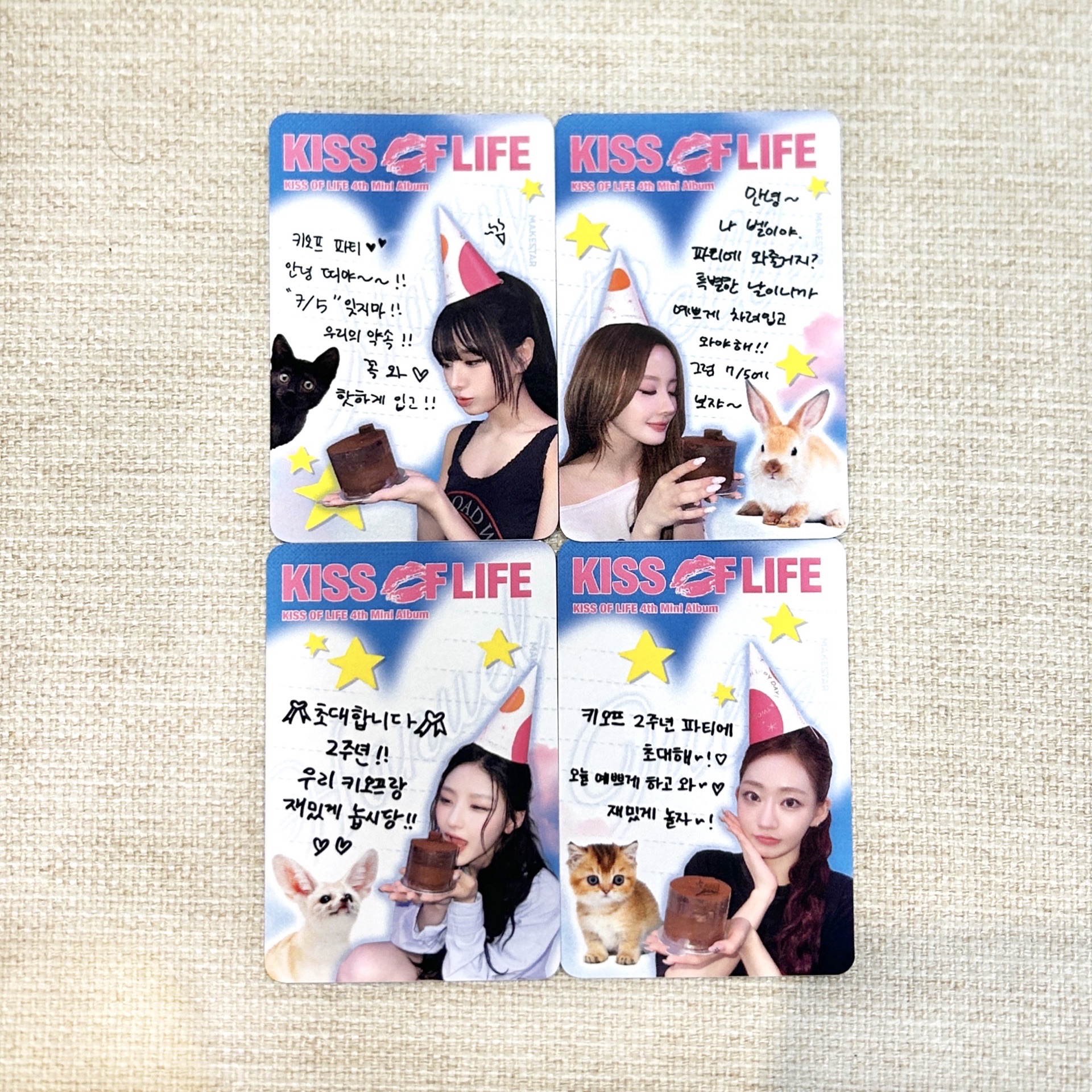 KISS OF LIFE 二週年 小卡