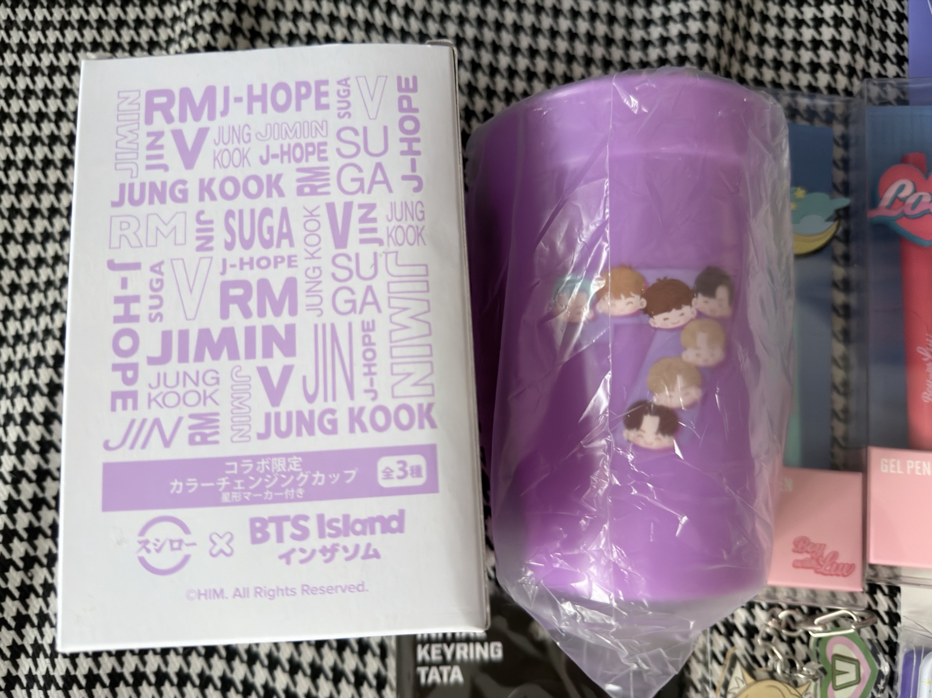 （整圖出）BTS 日本限定 娃娃 JIMIN CHIMMY 棕色 tata 吊飾 杯子 筆