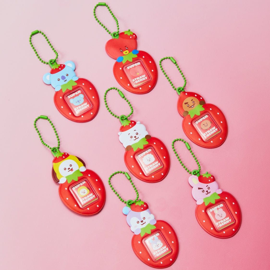 BT21 草莓派對 證件照吊飾/束口袋/購物袋