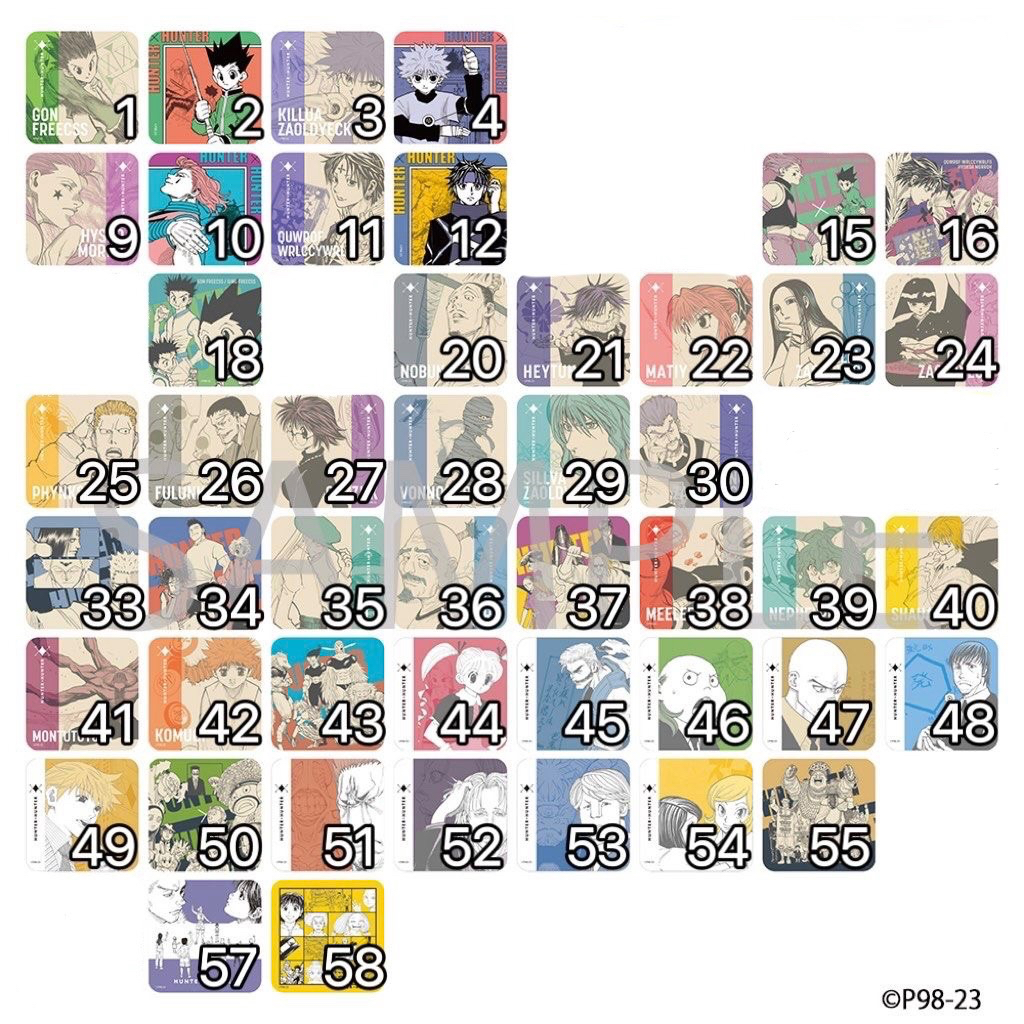 獵人杯墊二彈47張+一彈小傑 1張