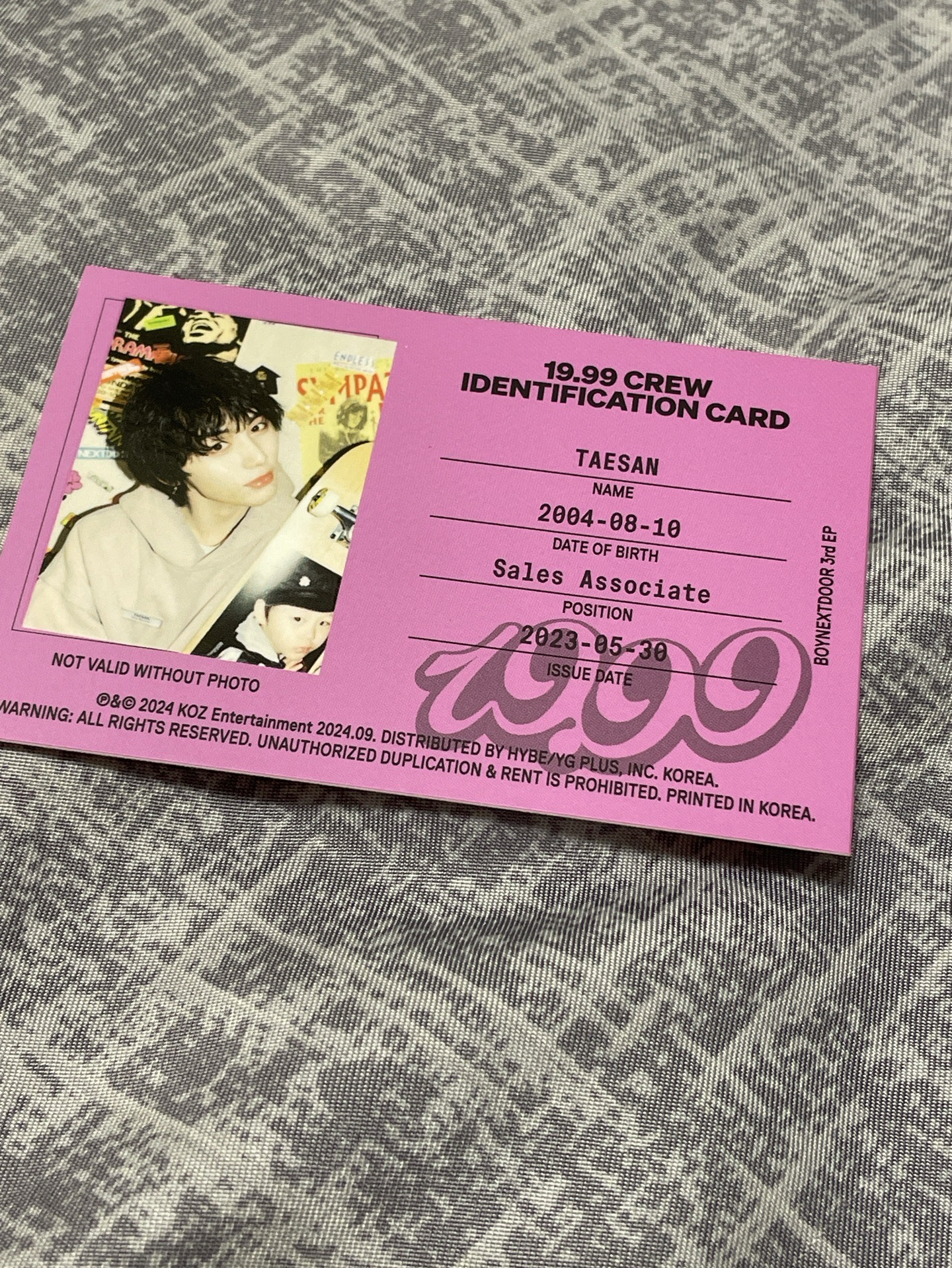 19.99 專輯卡 ID卡4