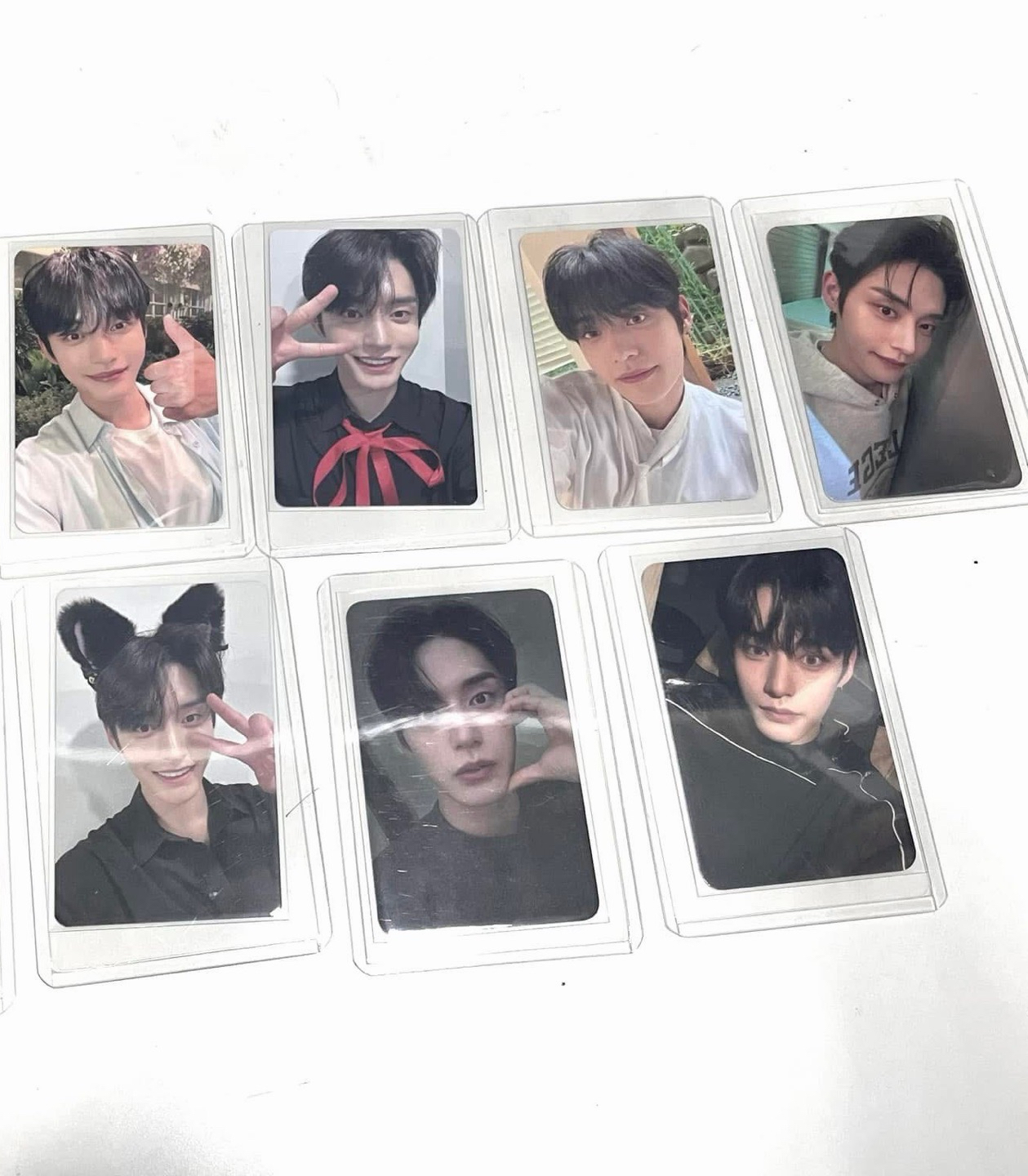 迷ㄧ 雄 特典卡 貓耳 絲帶 比心 比讚