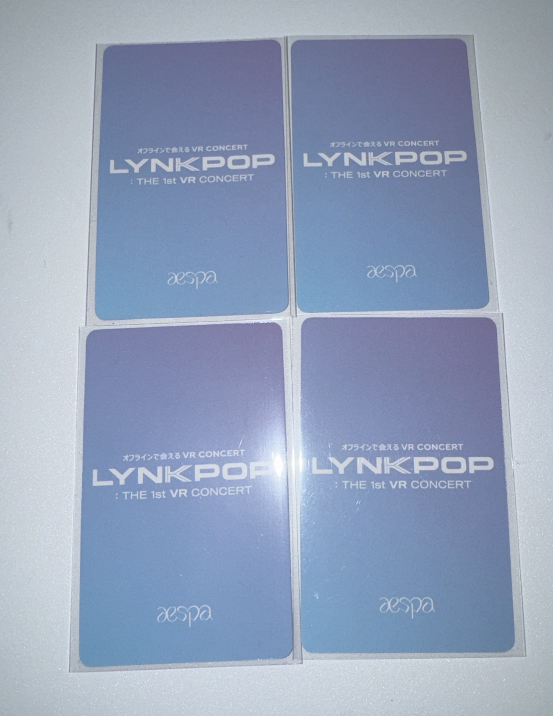aespa VR電影卡 日本限定飲料食物卡 4張一套