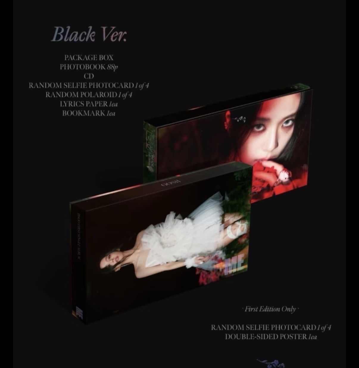 Jisoo ME黑版、紅版空專