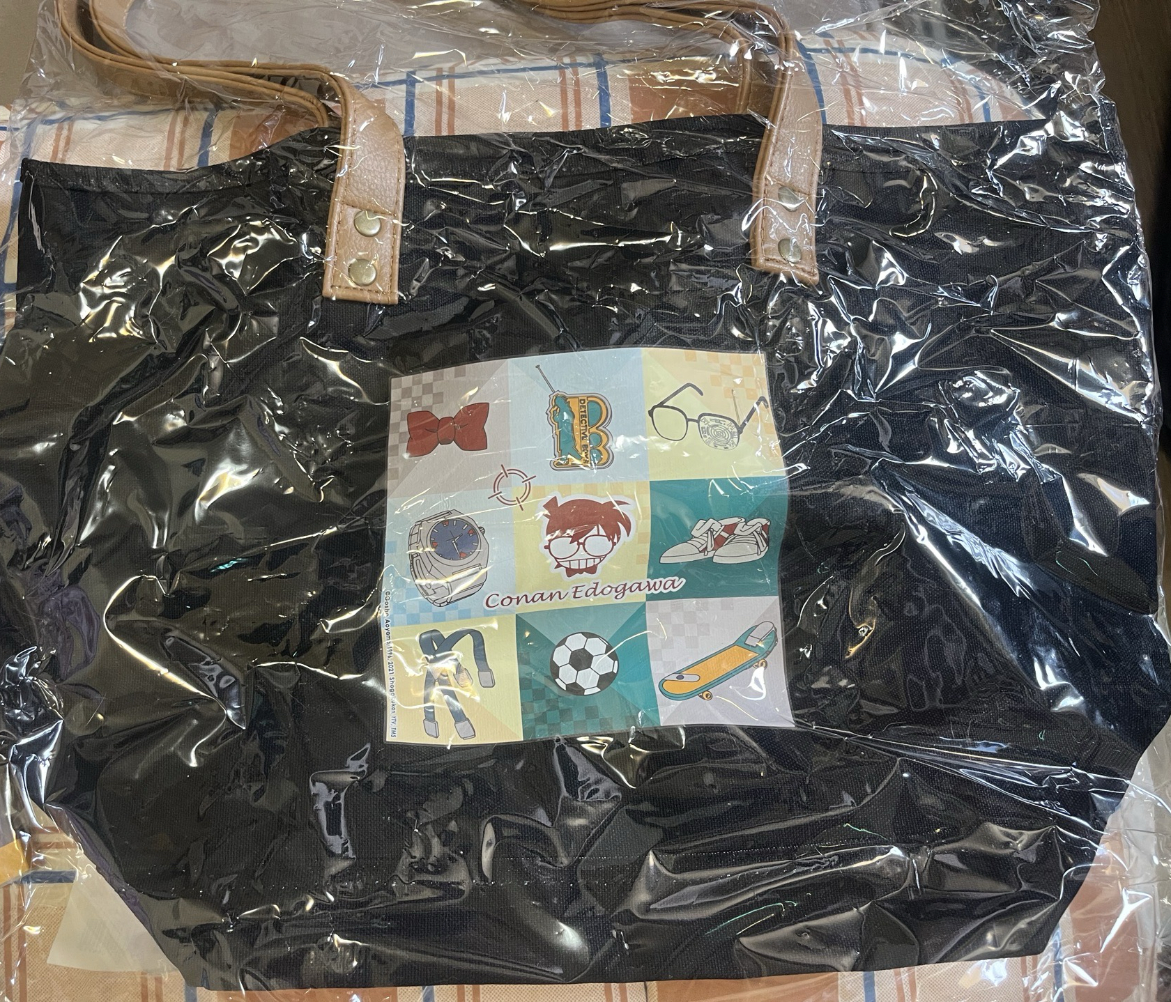 名偵探柯南雙口袋帆布大提袋 道具男孩