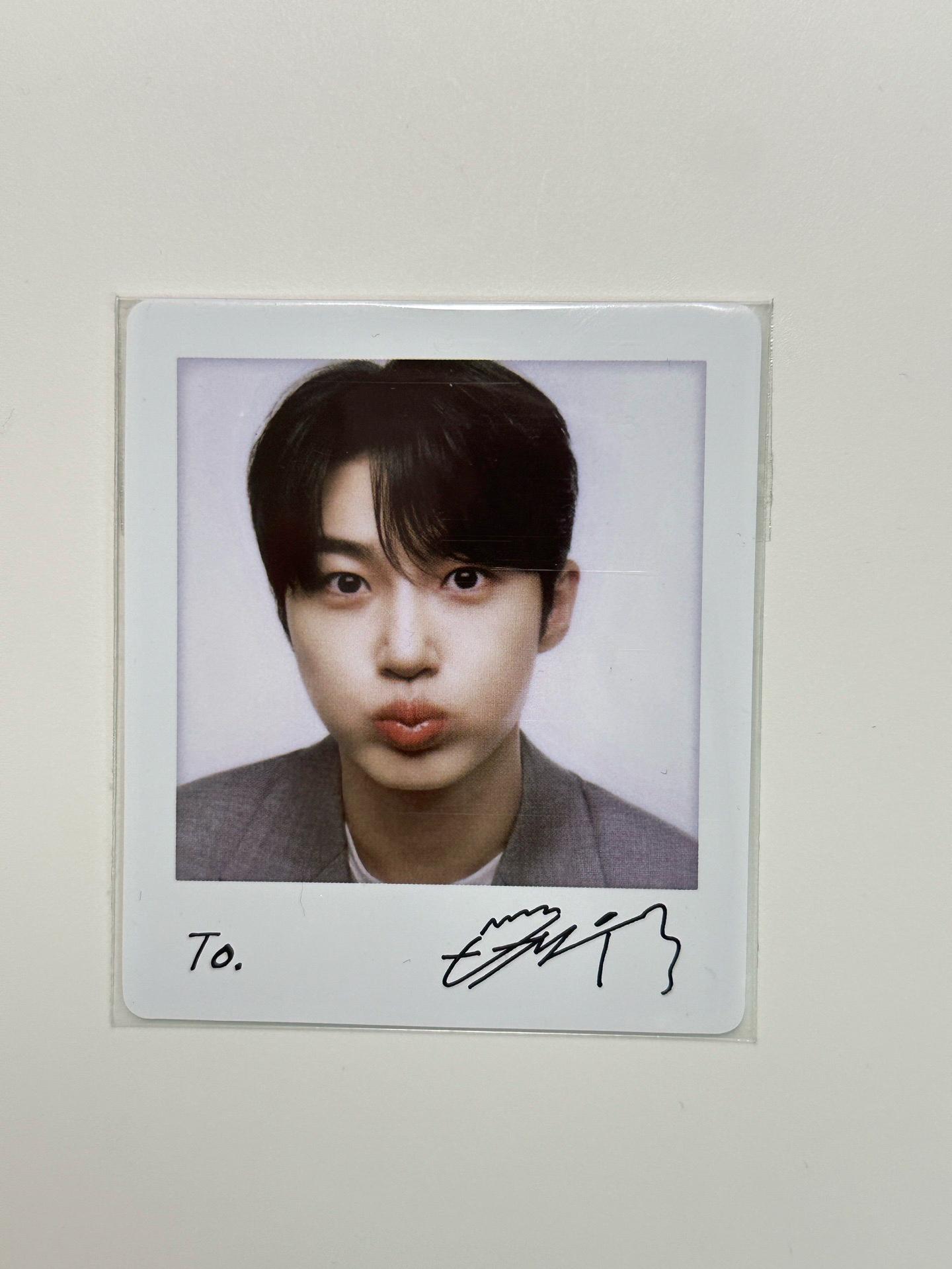 邊佑錫 八道拉麵 拍立得 代言卡 