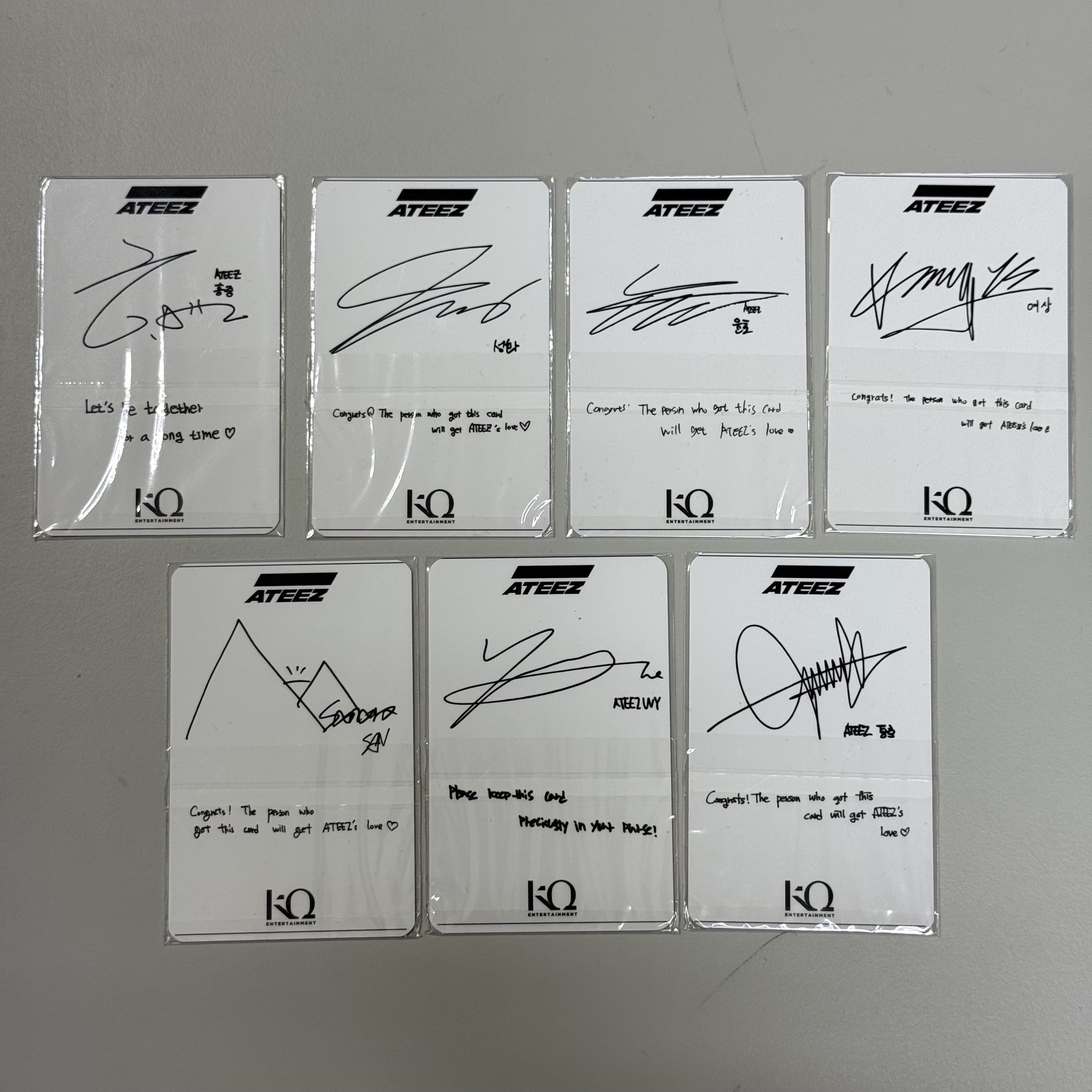 ATEEZ FEVER PT.2 OTK 簽售特典 英文卡面版 SET一組 一套八張