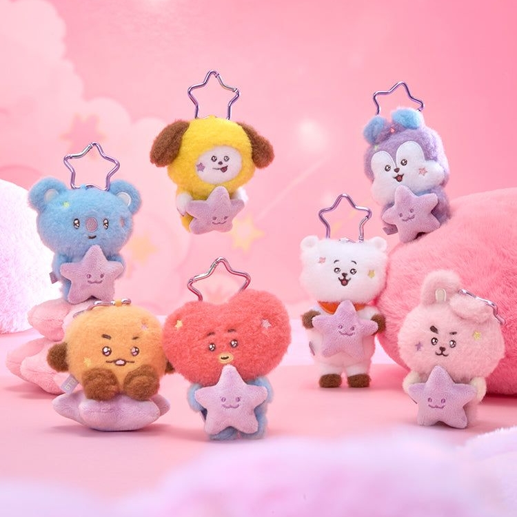 BT21 紫色星星吊飾