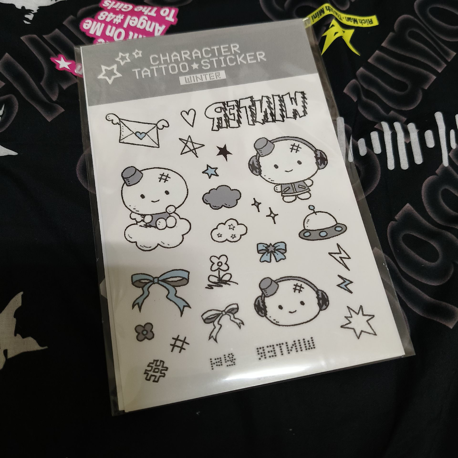 aespa 冬三巡夜光紋身貼紙