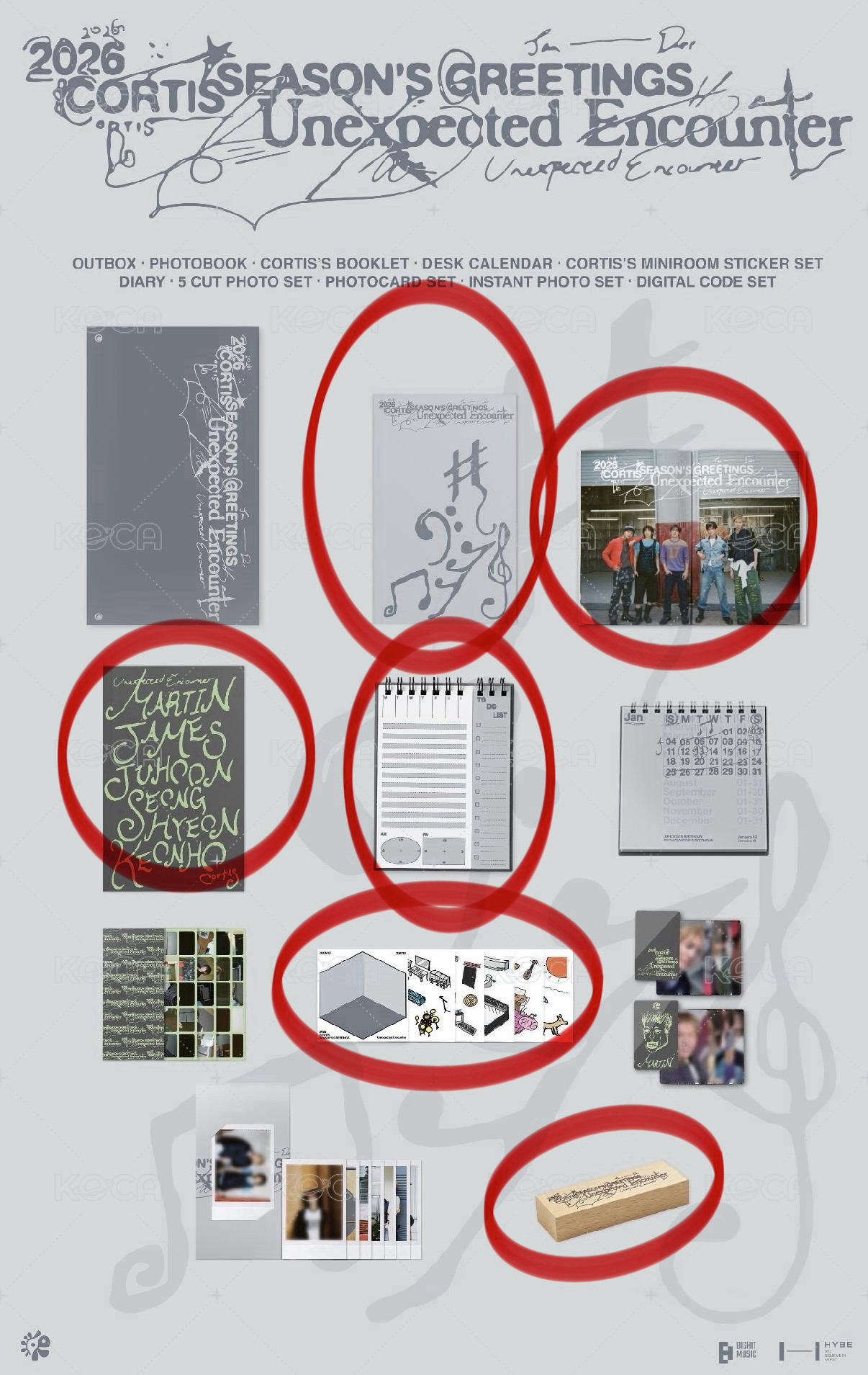 cortis年曆固配+鎬特典卡