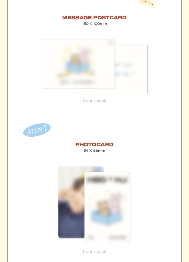 ATEEZ 金弘中 2022生日週邊小卡+明信片