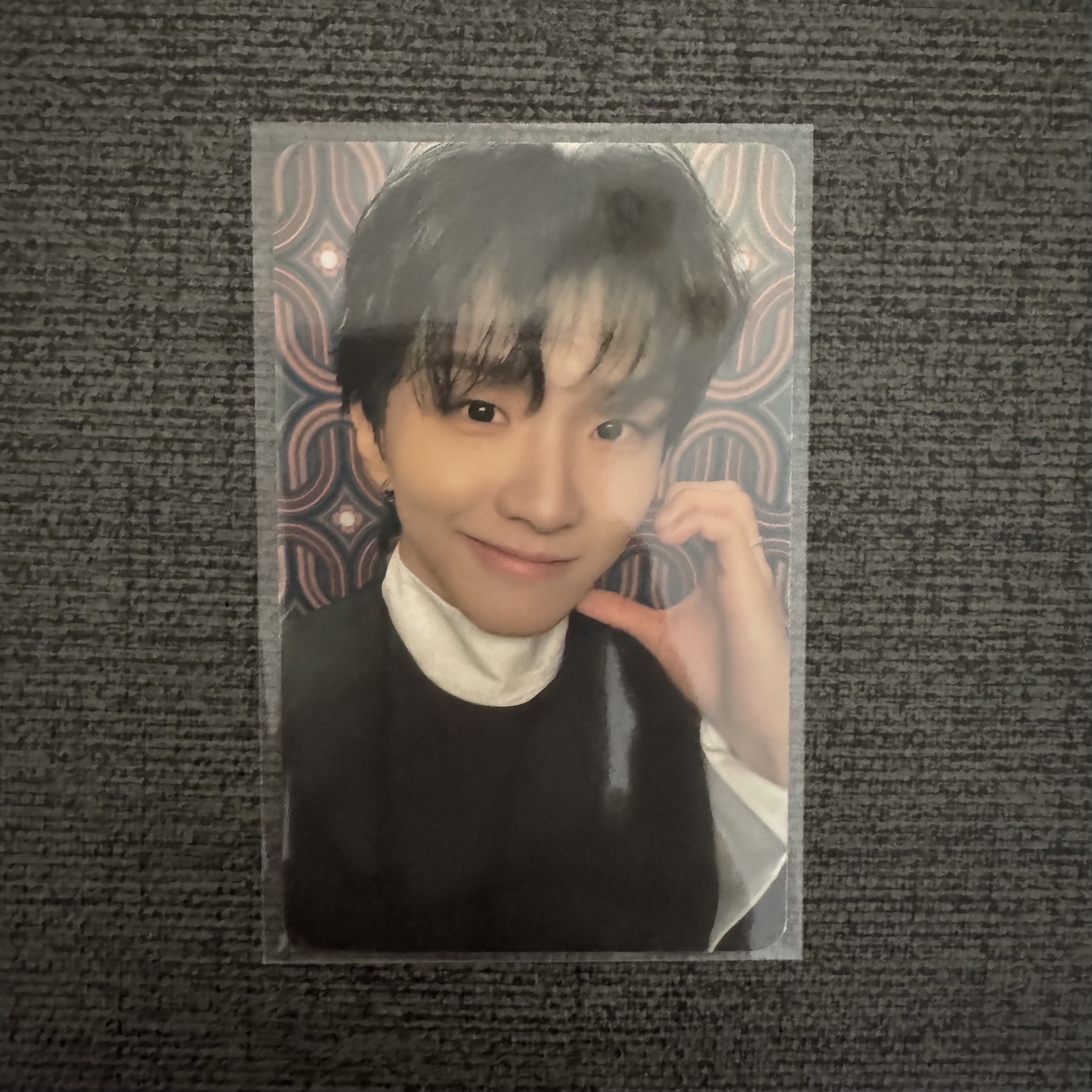 k4 神父比臉頰愛心 幸運卡 金雲鶴