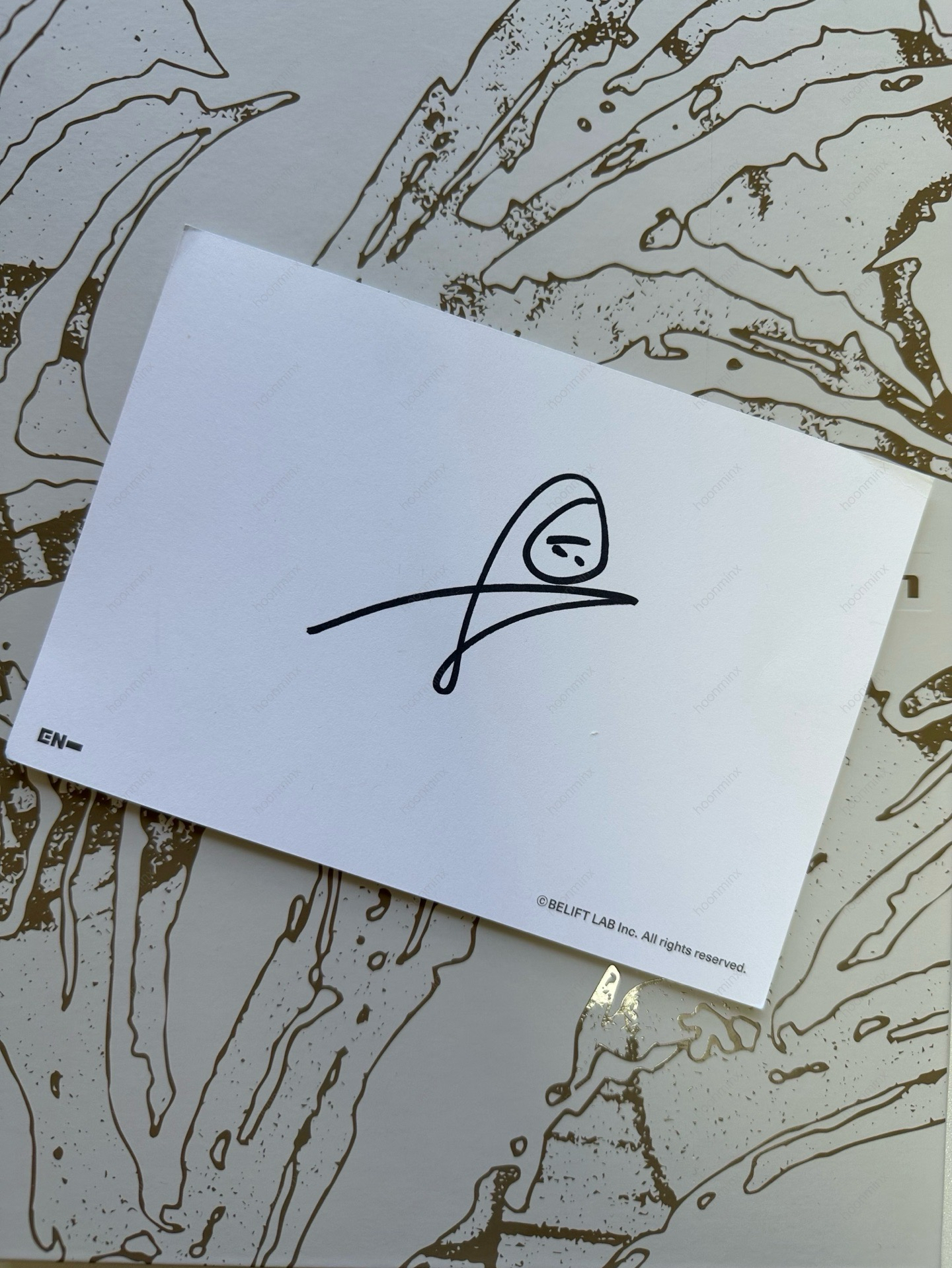 迷七 美版親簽明信片 梁禎元