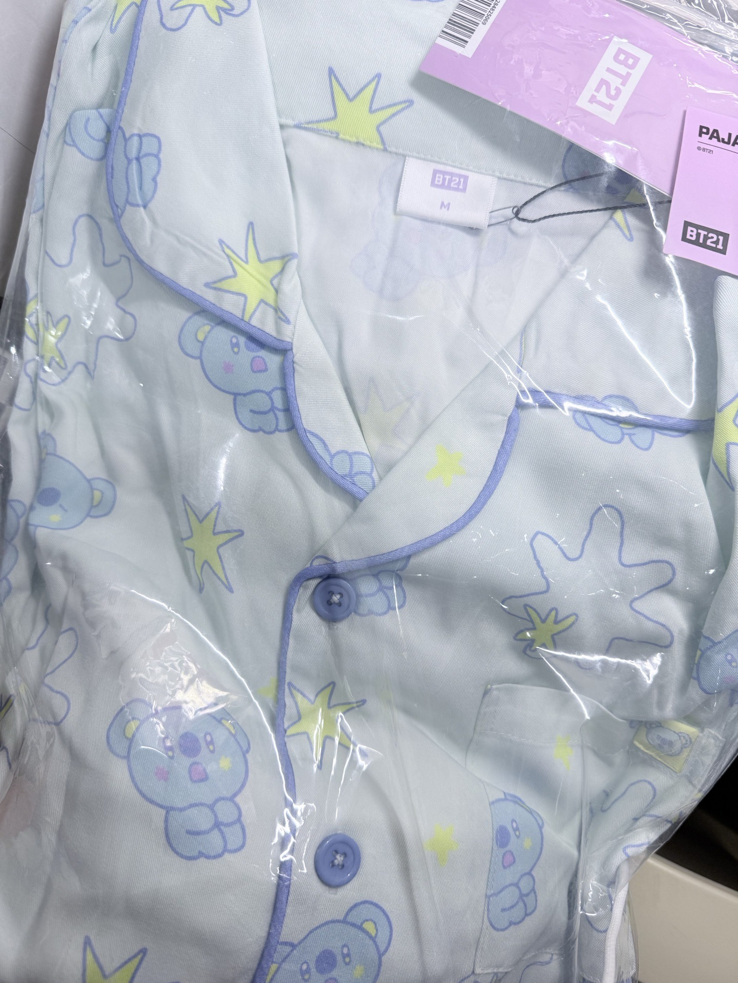 BT21 RM 睡衣m 全新僅試穿