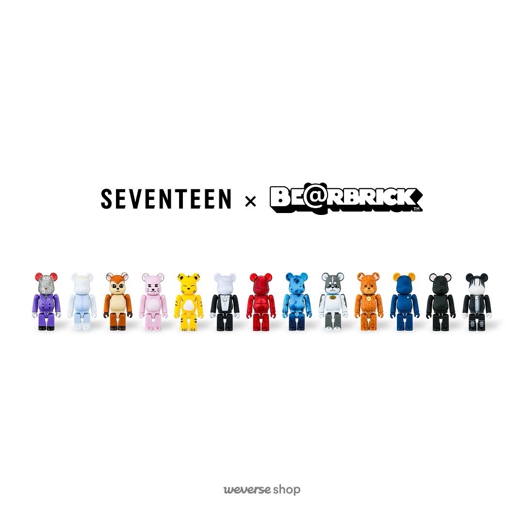 全新現貨 SEVENTEEN x BE@RBRICK 聯名 100% 專區