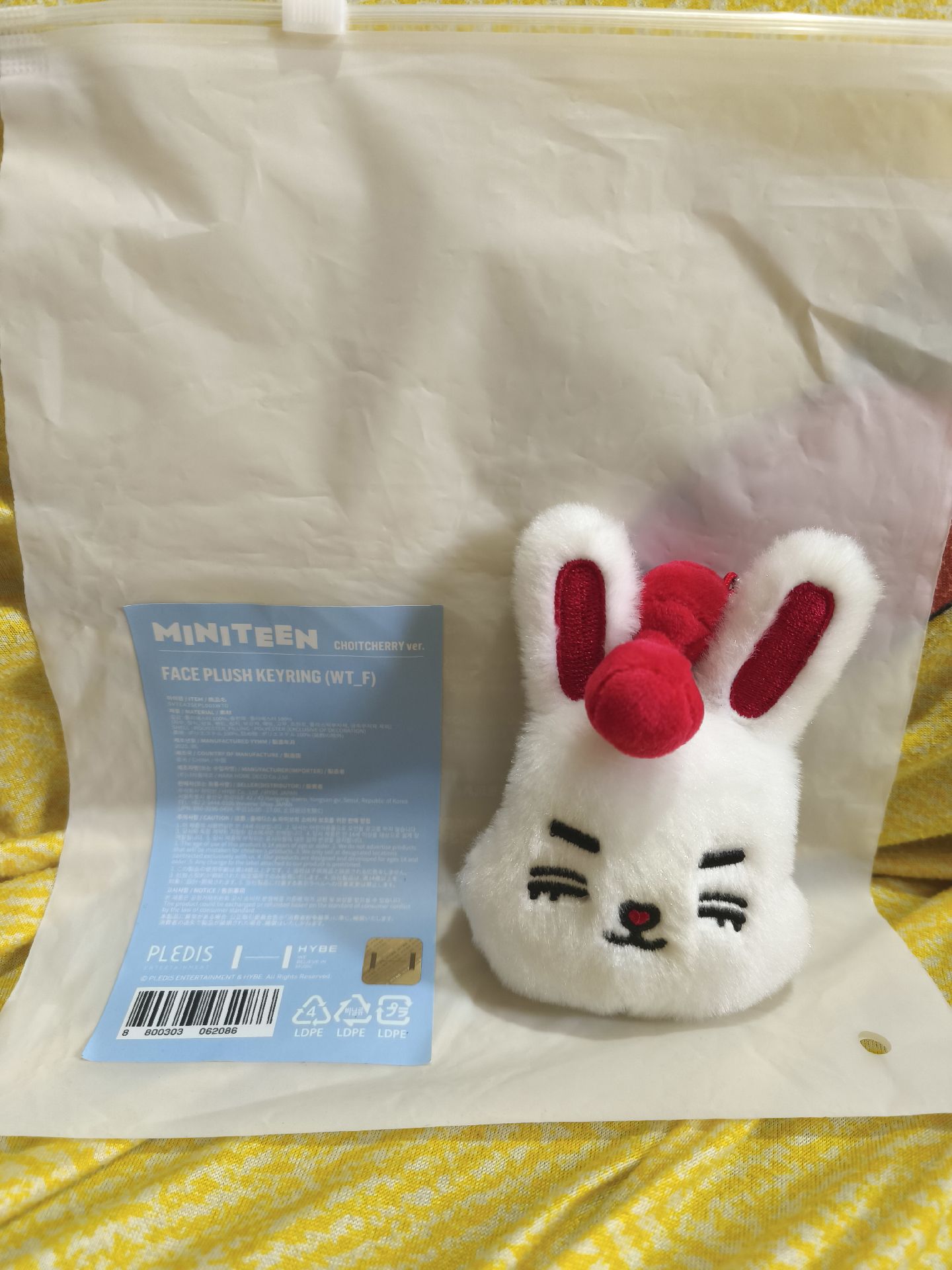 MINITEEN FACE PLUSH KEYRING CHOITCHERRY (WT_F)
