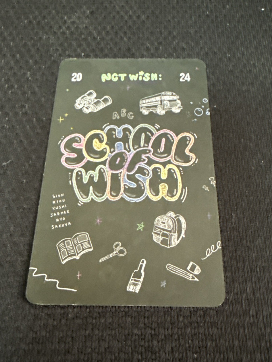 Nct wish Riku school of wish入場卡